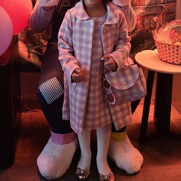 Girls tweed dress and coat - Picture 7 of 8